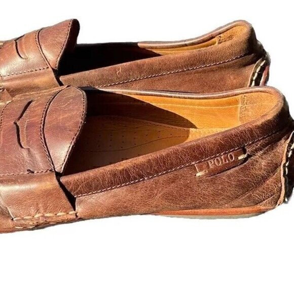 POLO RALPH LAUREN Men's Daniel’s Leather Casual Loafer Brown Size 11.5 D - 11431 - Picture 1 of 12